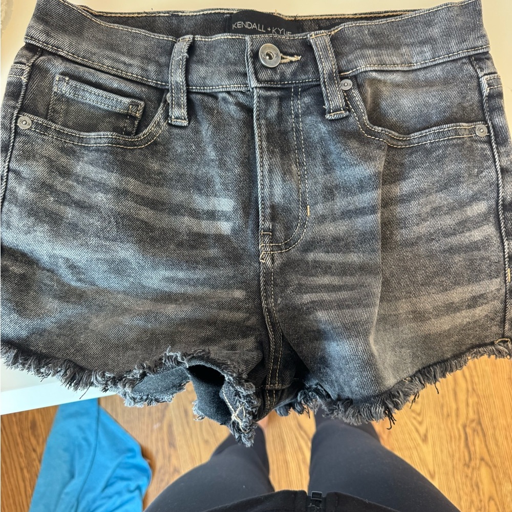 Kendall & Kylie Women's Black Denim Shorts